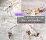 Load image into Gallery viewer, Blue Rose Necklace - Glass Flower Pendant - Sterling Silver, Gold, or Rose Gold - Beauty & the Beast - Personalized Gift - by Woodland Belle