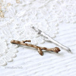 Load image into Gallery viewer, Custom Set of 2 Twig Hair Pins - Branch Bobby Pins - Mix & Match Silver, Gold, Rose Gold, or Bronze - By Woodland Belle