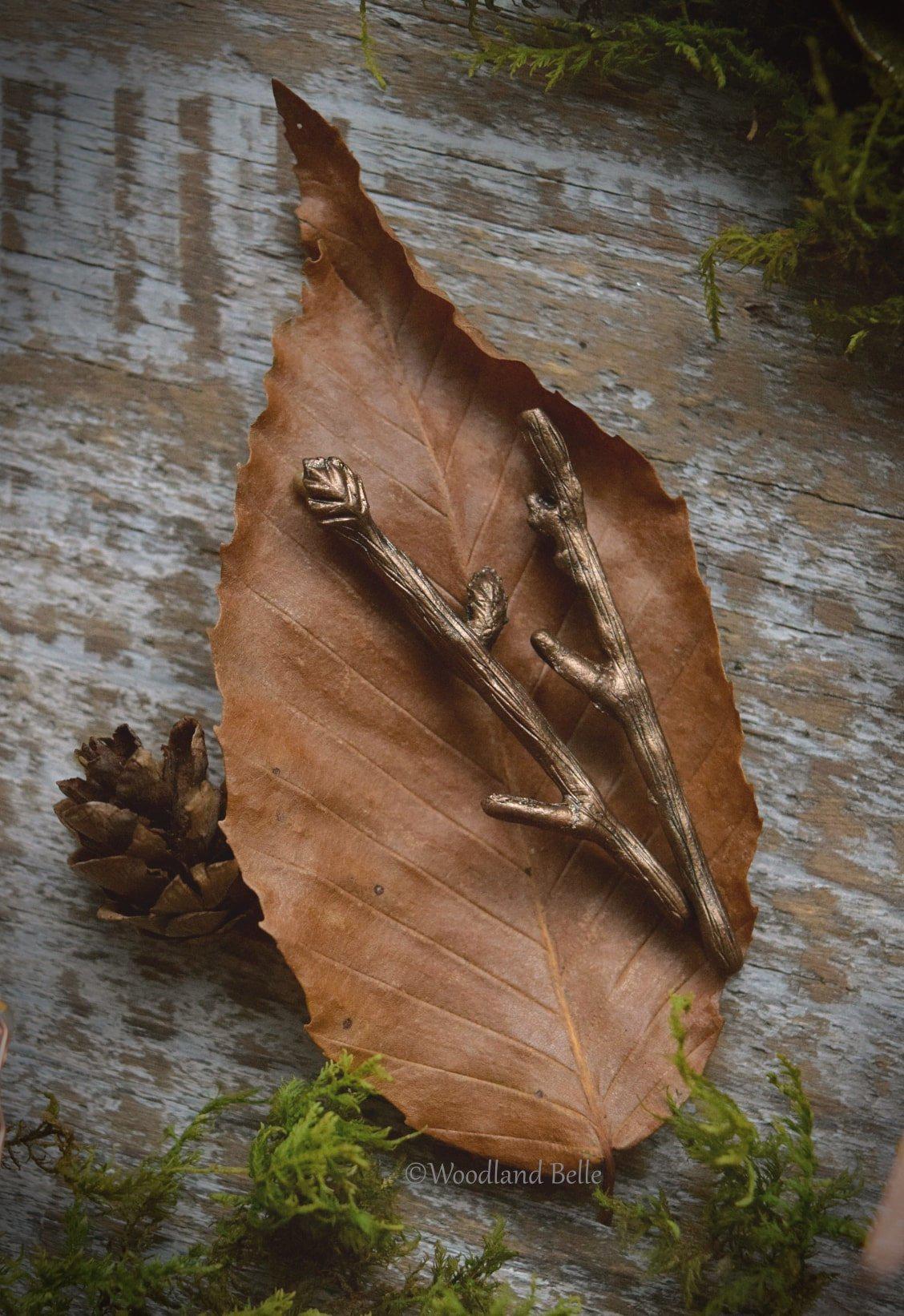 Rustic Branch Hair Pins - Twig Hair Clips - Branch Bobby Pins - Twig Hair Pins - Bella Rustica Antique Bronze by Woodland Belle.