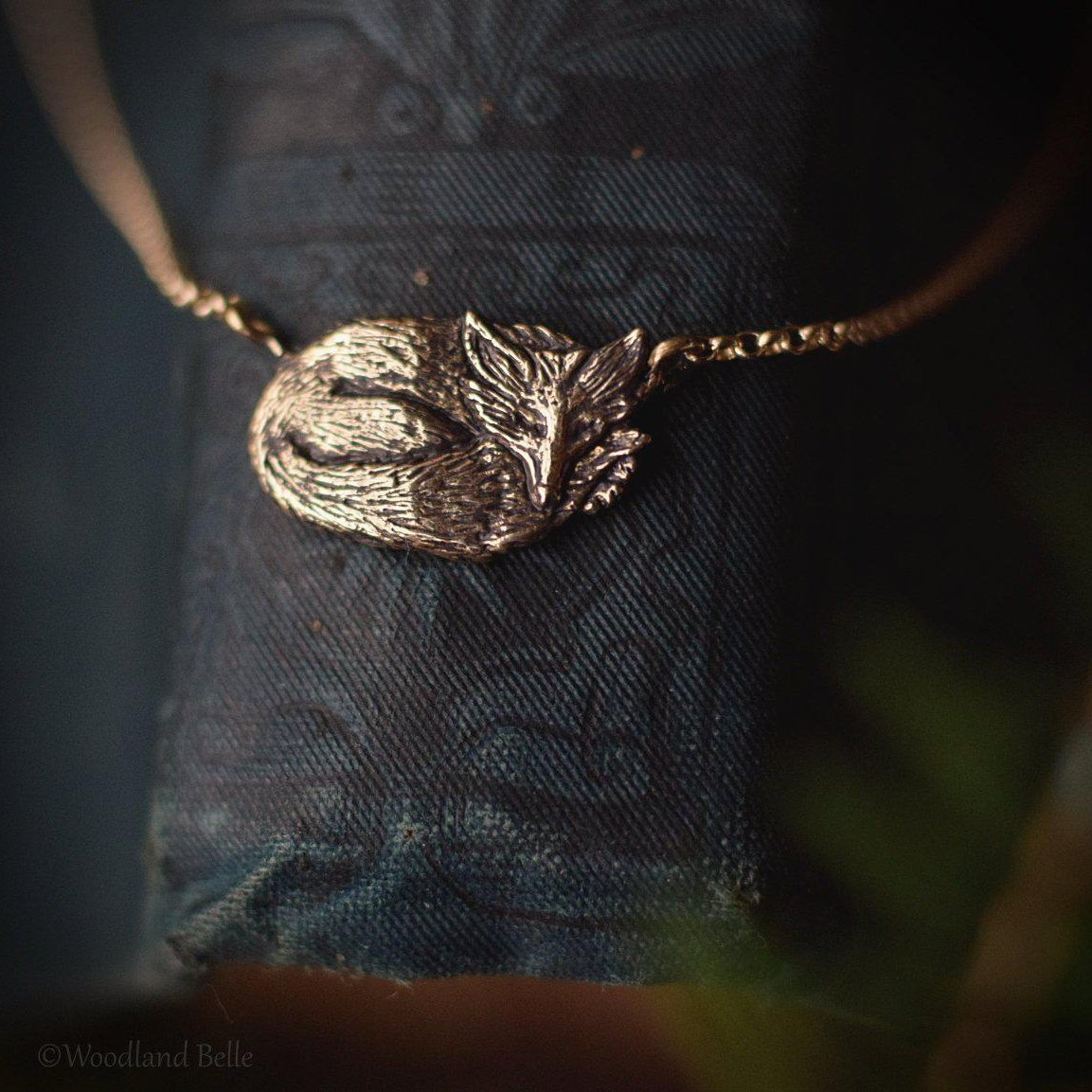 Sleeping fox necklace discount