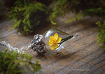Load image into Gallery viewer, Daffodil Necklace - Yellow Daffodil Flower Glass Pendant - Sterling Silver, Gold, or Rose Gold - Personalized Gift - by Woodland Belle
