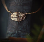 Load image into Gallery viewer, Fox Necklace - Sterling Silver Sleeping Fox Pendant, Recycled - Small Charm Animal Necklace - Fox Lover Jewelry Gift - by Woodland Belle
