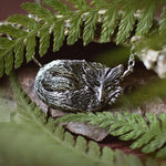 Load image into Gallery viewer, Fox Necklace - Sterling Silver Sleeping Fox Pendant, Recycled - Small Charm Animal Necklace - Fox Lover Jewelry Gift - by Woodland Belle
