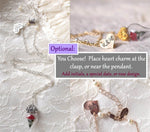 Load image into Gallery viewer, Gold Red Rose Necklace - Glass Flower Pendant - Personalized Gift, Initials - Beauty &amp; the Beast - Anniversary Wife Gift, by Woodland Belle
