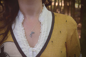 Leaping Fox Necklace - Sterling Silver Jumping Fox Pendant, Recycled - Small Animal Charm Jewelry - Fox Lover Gift - by Woodland Belle