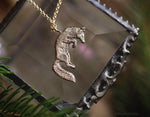 Load image into Gallery viewer, Leaping Fox Necklace - Sterling Silver Jumping Fox Pendant, Recycled - Small Animal Charm Jewelry - Fox Lover Gift - by Woodland Belle
