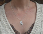 Load image into Gallery viewer, Owl Necklace - Enameled Snowy Owl Pendant - Sterling Silver White Owl - Hedwig Necklace - Bird/Owl Lover Jewelry Gift - by Woodland Belle

