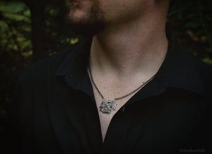 Phoenix Necklace for Men - Oxidized Sterling Silver Phoenix Pendant - Firebird Phoenix Rising Jewelry - Recycled Silver - Gift for Him