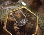 Load image into Gallery viewer, Sleeping Fawn Necklace - Sterling Silver Deer Pendant, Recyled - Small, Dainty Animal Charm Necklace - Deer Lover Gift - Woodland Belle
