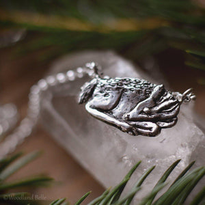 Sleeping Fawn Necklace - Sterling Silver Deer Pendant, Recyled - Small, Dainty Animal Charm Necklace - Deer Lover Gift - Woodland Belle