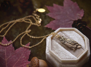 Sterling Silver Owl Necklace - Great Horned Owl Pendant - Recycled Silver - Small, Dainty Bird Necklace - Owl Lover Gift - by Woodland Belle
