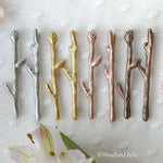 Load image into Gallery viewer, Twig Hair Pins Custom Personalized Set of 3 - Branch Bobby Pins - Mix &amp; Match Silver, Gold, Bronze, or Rose Gold - by Woodland Belle
